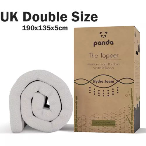Panda Memory Foam Bamboo Mattress Topper Hydro Foa